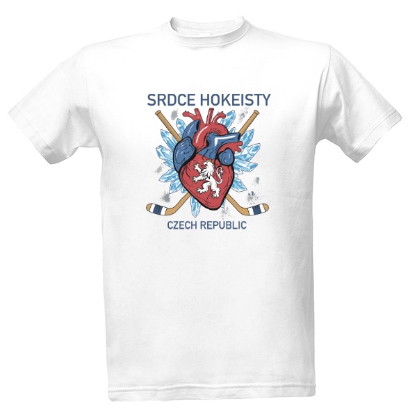 Tričko s potiskem Srdce hokejisty ČR
