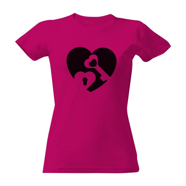 Tričko s potlačou Srdce kľúč