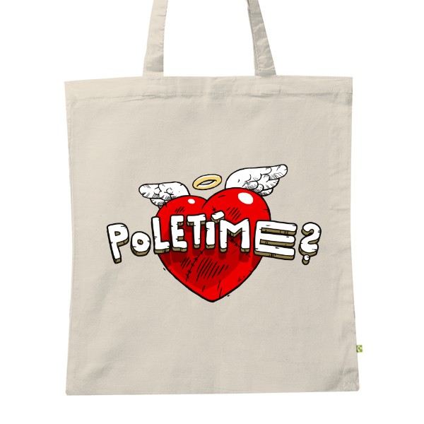 BIO plátěná taška s potiskem Srdce