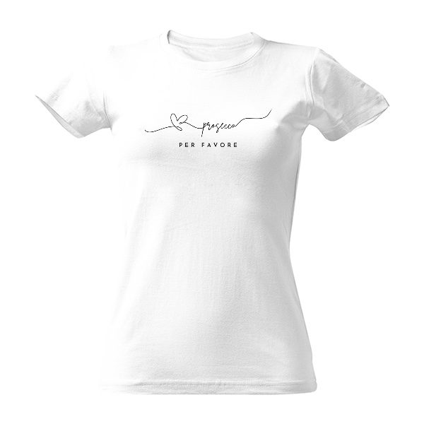 Srdce prosecco per favore světlý podklad