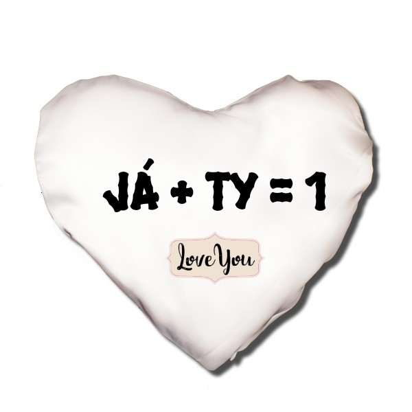 Polštář SRDCE s potiskem Srdce s textem