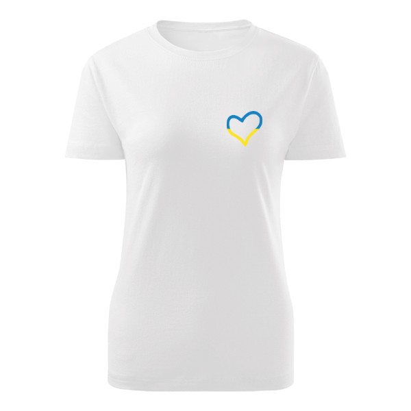 Tričko s potiskem Srdce Ukrajina