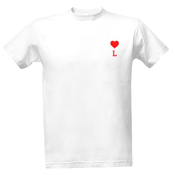 Tričko s potlačou Srdiečko s iniciálami