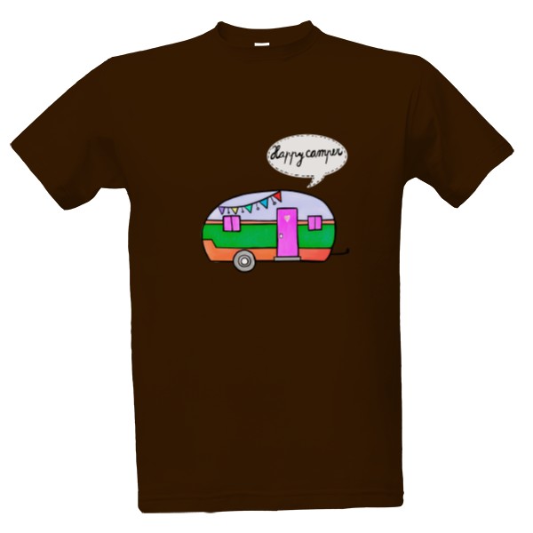 Tričko s potiskem Šťastný karavanista