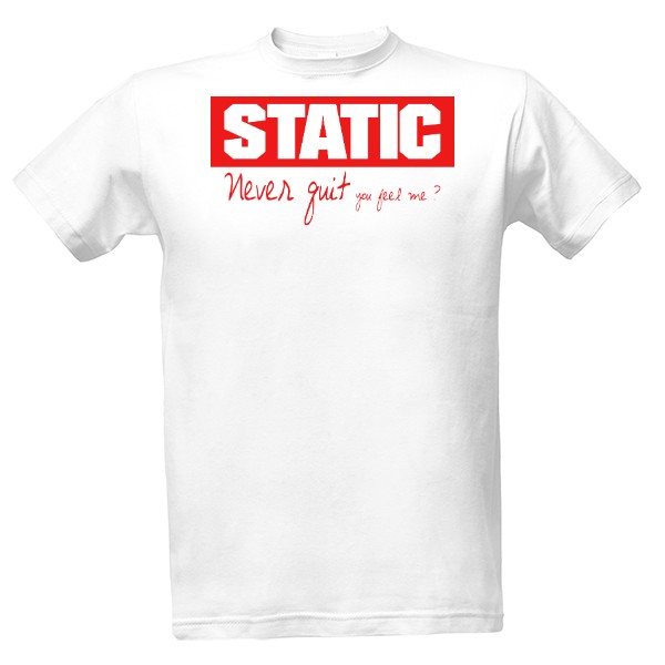 Tričko s potiskem Static Clasic Hip Hop krátký nápis logo