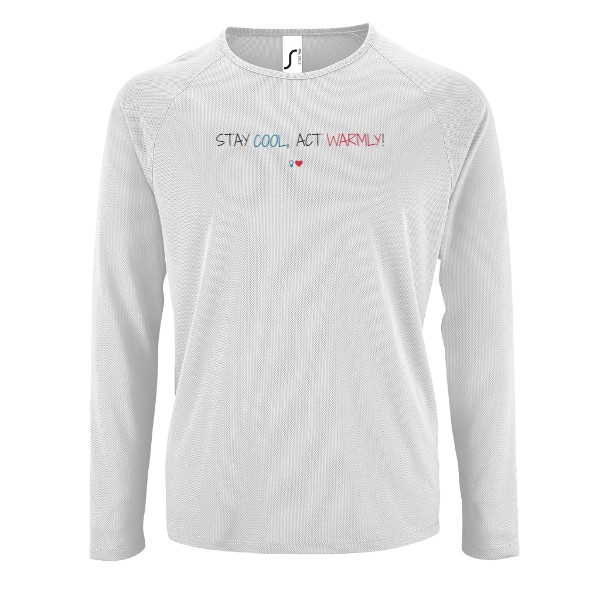 Pánské  funkční tričko long s potiskem STAY COOL, ACT WARMLY!