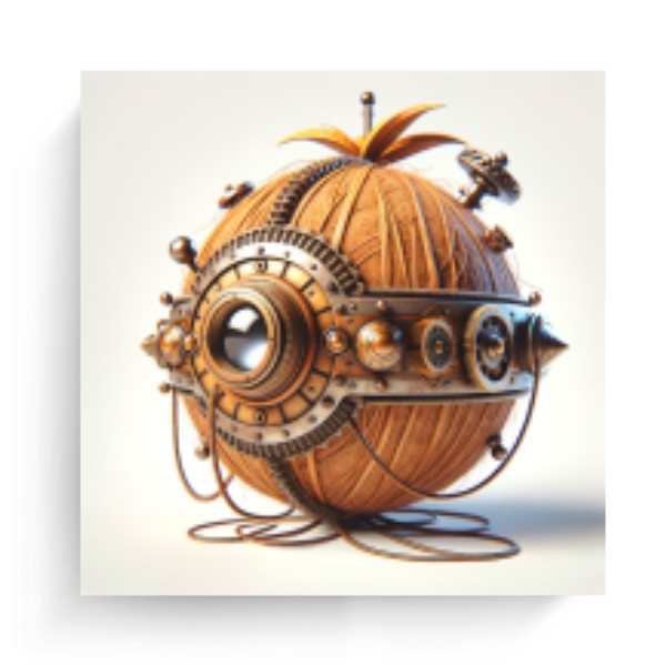 Fotoplátno čtverec s potiskem Steampunk Kokos