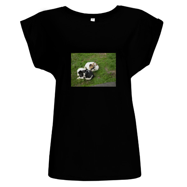 Tričko s potiskem Triko se štěňaty buldočka