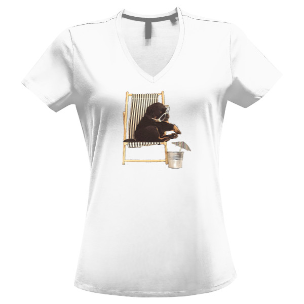 Tričko s potlačou štěně na lehátku