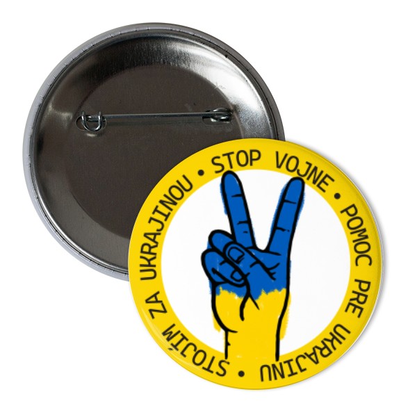 Odznak  s potlačou Stojím za Ukrajinou