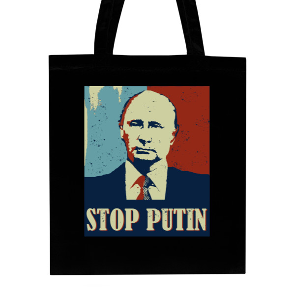 Nákupní taška unisex s potiskem Stop Putin