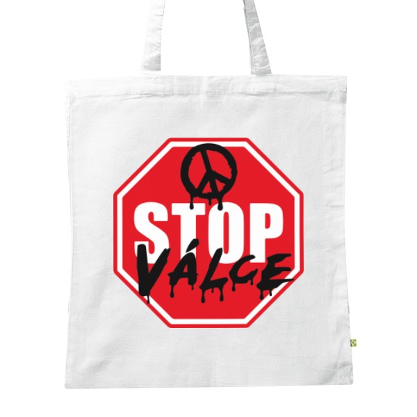 BIO plátěná taška s potiskem Stop válce
