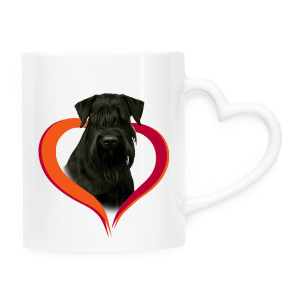 Hrnček srdce s potlačou Střední knírač