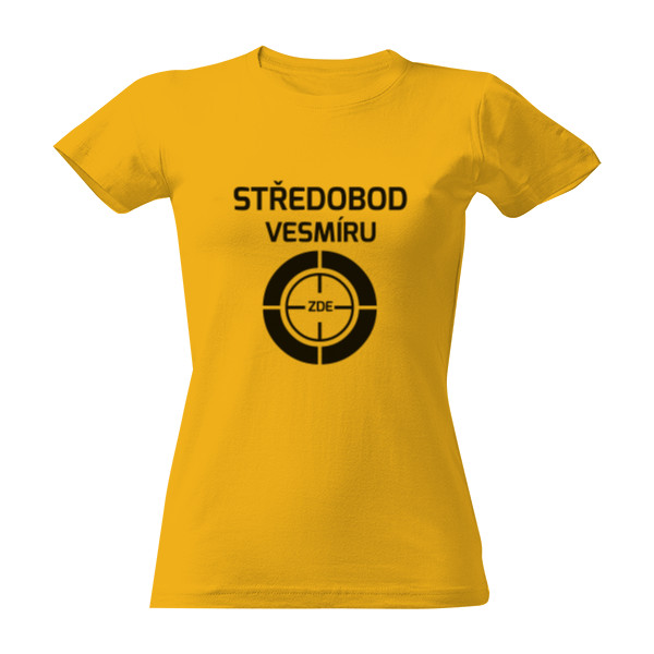 Tričko s potiskem Středobod vesmíru dámské