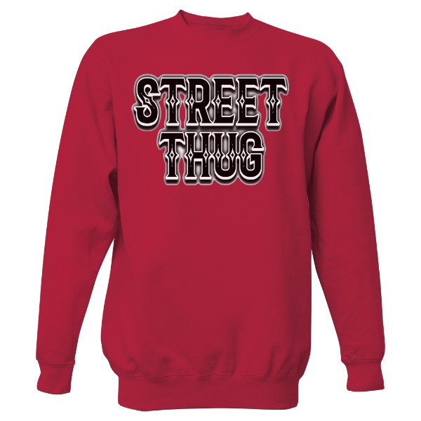 Mikina bez kapuce Unisex s potiskem street thug ramirez bez kapuce hip hop