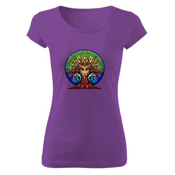 Tričko s potiskem Strom s obličejem