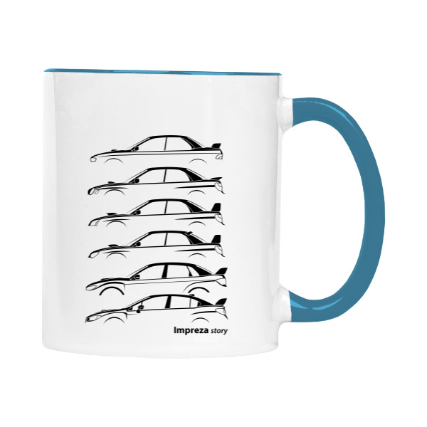 Hrnček malý farebný s potlačou Impreza