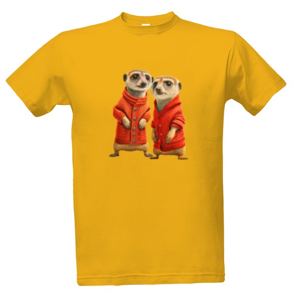 Tričko s potiskem Surikaty ve svetru