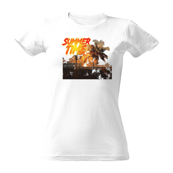 Tričko s potiskem Summer Time západ slunce 