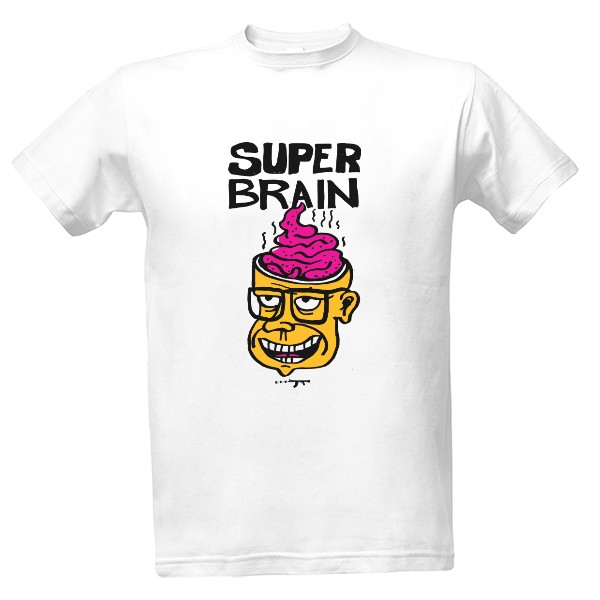 Tričko s potiskem Super Brain