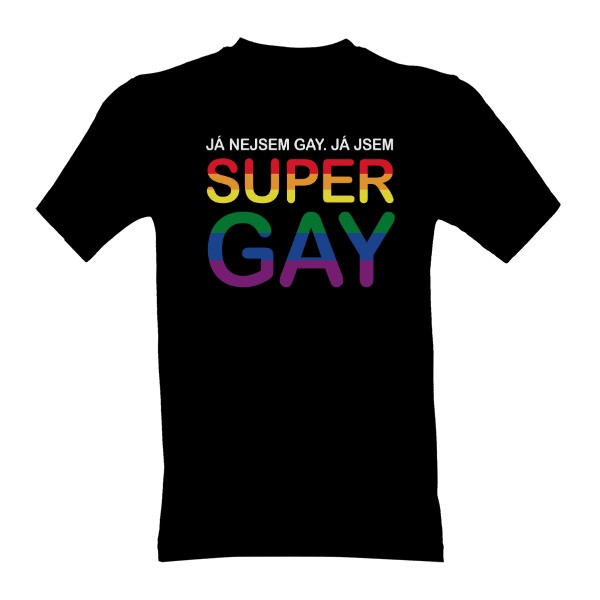Tričko s potiskem Super gay tričko pánské