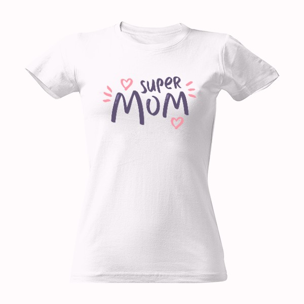 Tričko s potiskem SUPER MOM