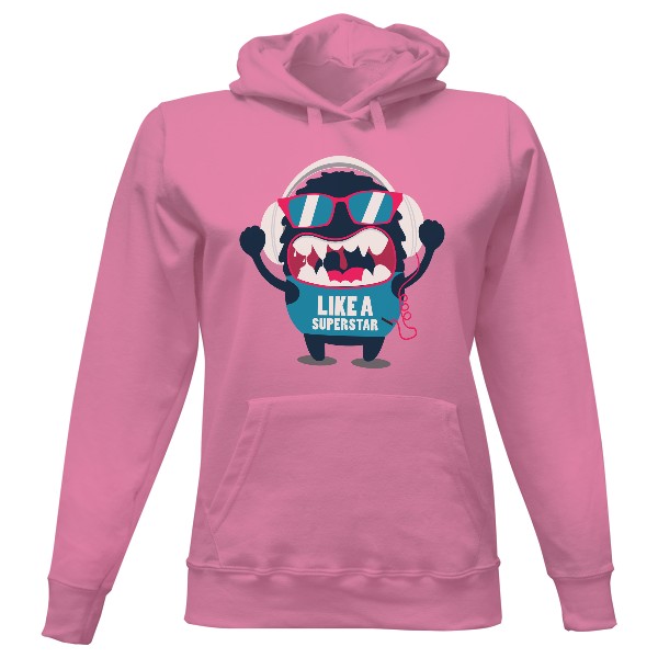Dámská mikina s kapucí s potiskem Superstar 1 Ramirez hip hop