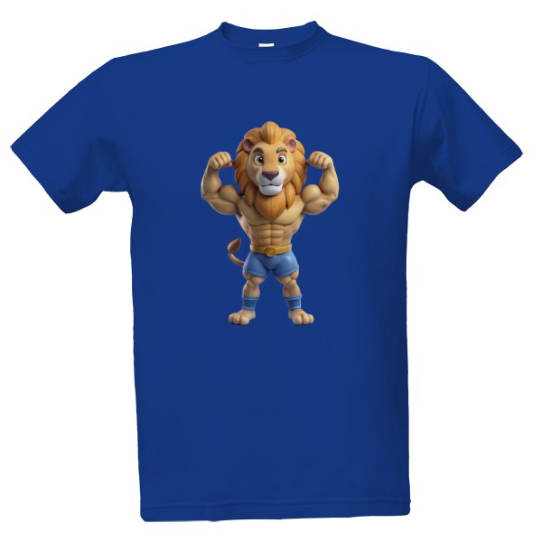 Tričko s potiskem Svalnatý lev