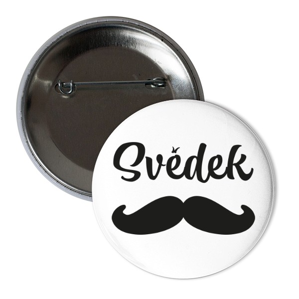 Odznáček  s potiskem Svědek