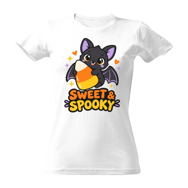 Tričko s potlačou Sweet & Spooky – sladký halloweensky netopier