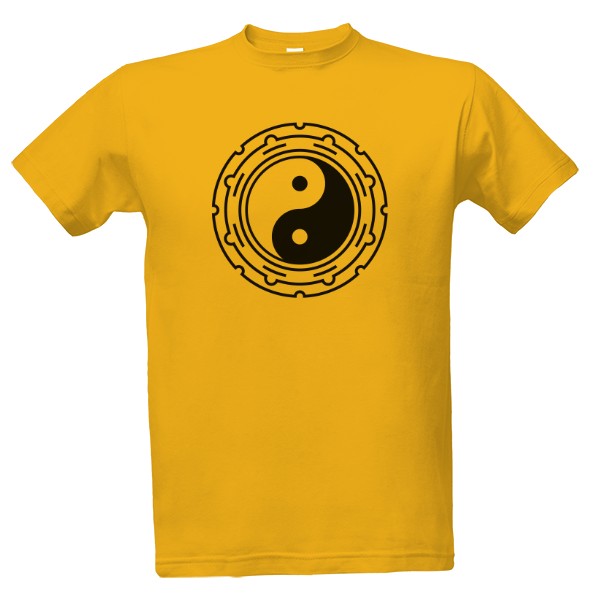 Tričko s potiskem Symbol jin jang