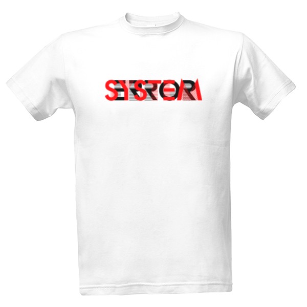 Tričko s potiskem System Error - černá