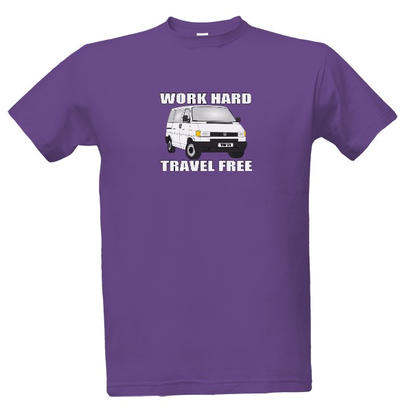 Tričko s potiskem T4 Work Hard bílý