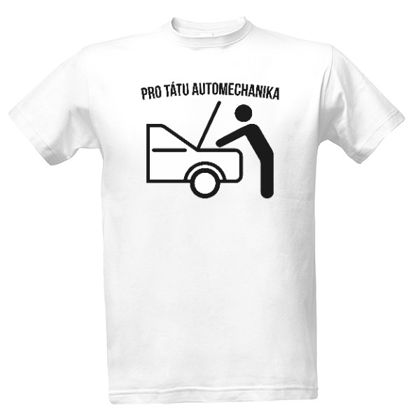 Tričko s potiskem Táta automechanik