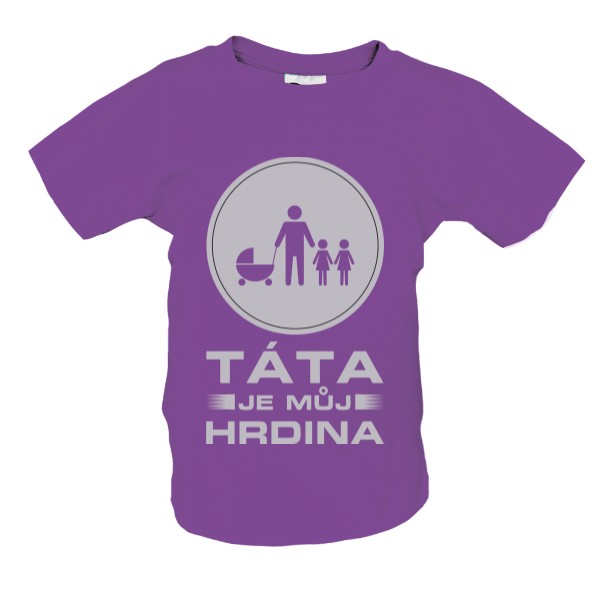 Tričko s potiskem Táta je můj hrdina