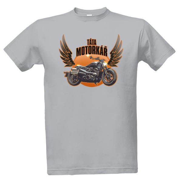 Tričko s potiskem Táta motorkář
