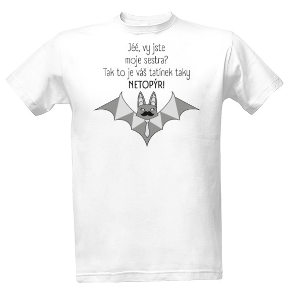 Tričko s potiskem Tatínek netopýr
