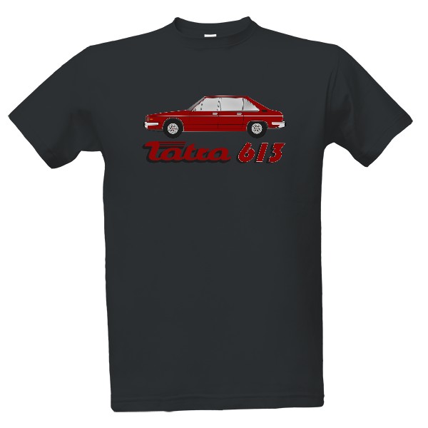 Tričko s potiskem Tatra 613 1974 červená