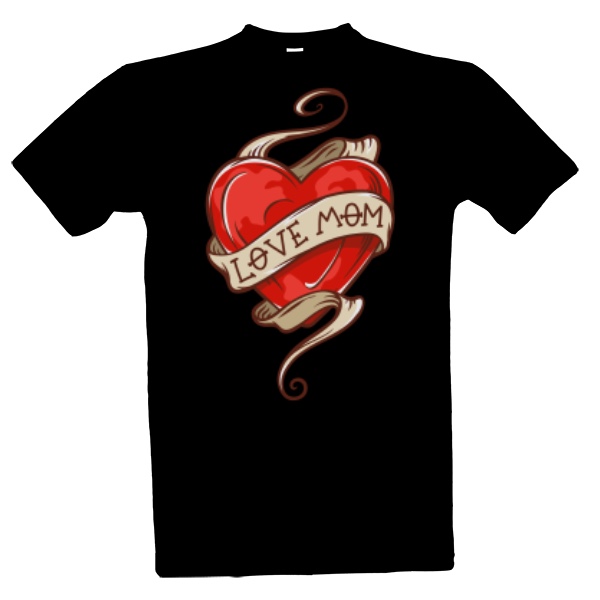 Tričko s potiskem Tattoo LOVE MOM old school new school