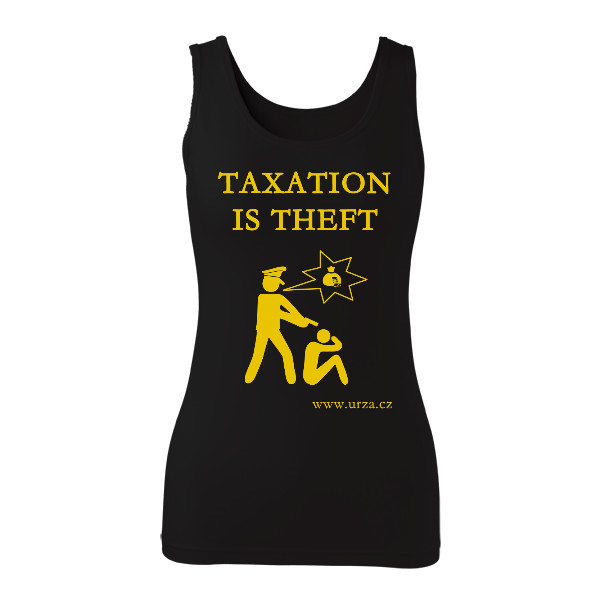 Tričko s potiskem Taxation Is Theft Logo (FB)