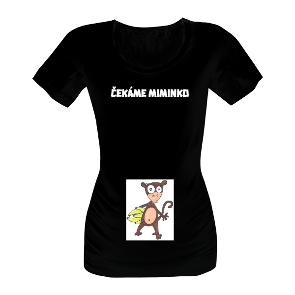 Tričko s potiskem Těhotenské triko ČEKÁME MIMINKO