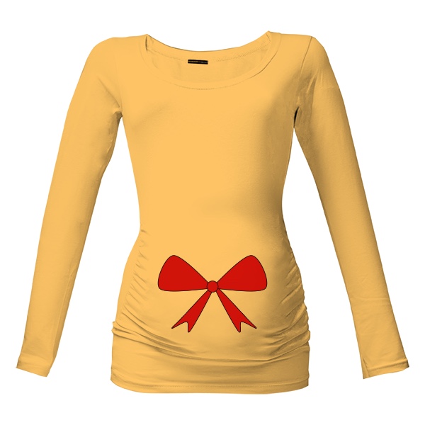 Tričko s potiskem Těhotenské triko mašle