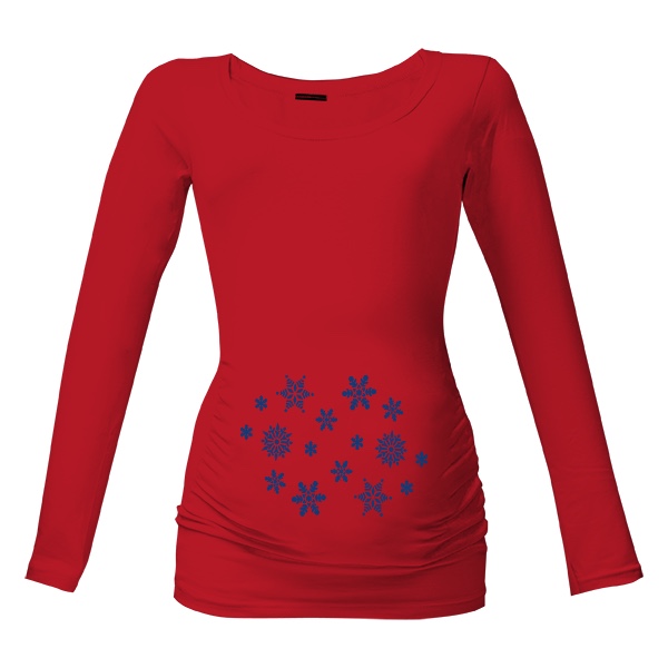 Tričko s potlačou Těhotenské triko vločky 