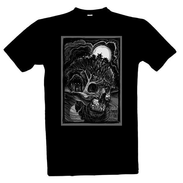 Tričko s potlačou Temný kraj - pánské triko černé