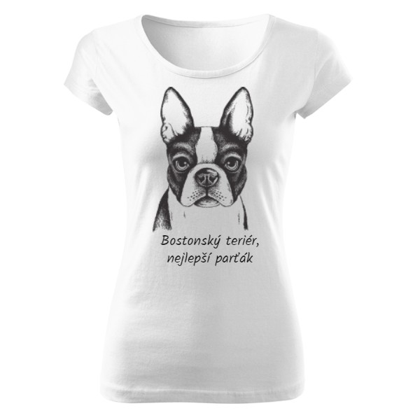 Tričko s potiskem Bostonský teriér