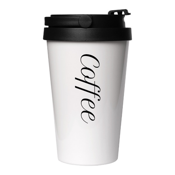 Stainless steel travel mug s potiskem Nový produkt