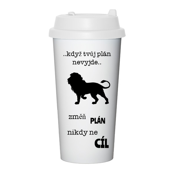 Cestovní nerezový hrnek s potiskem Motivace