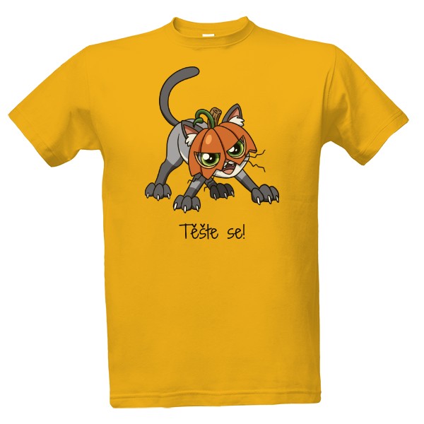 Tričko s potiskem Těšte se na Halloween