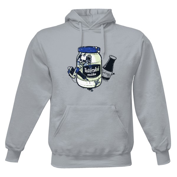 Pánská mikina s kapucí s potiskem Tatérská omáčka