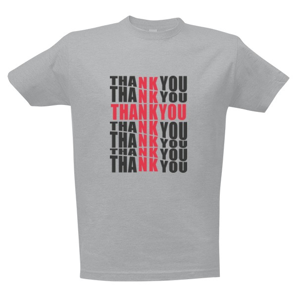 Tričko s potiskem thank you